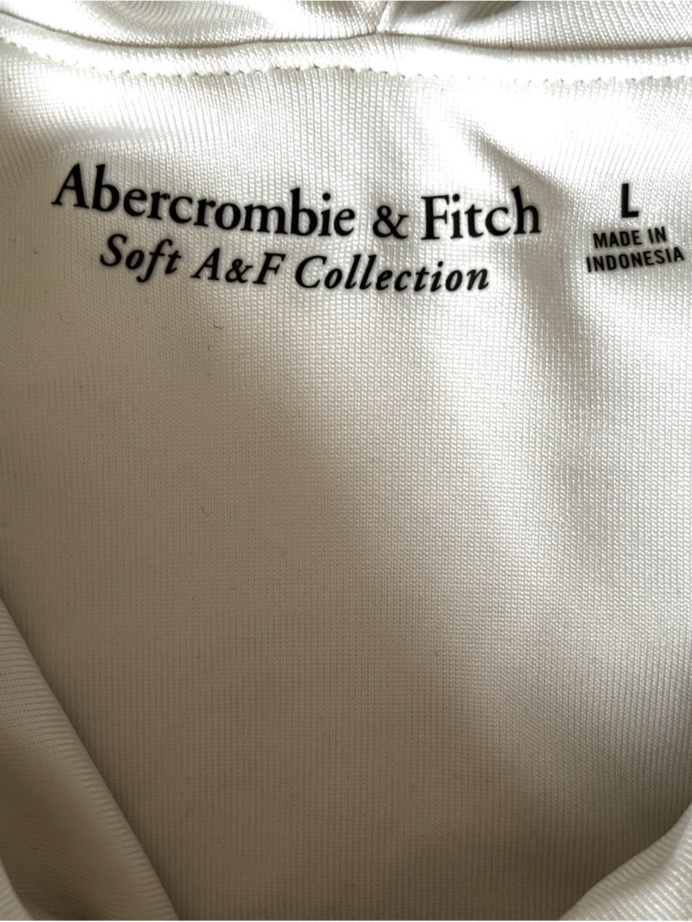 Abercrombie & Fitch Soft A&F Collection Off-The-Shoulder Ruched Bodysuit White - Picture 3 of 4
